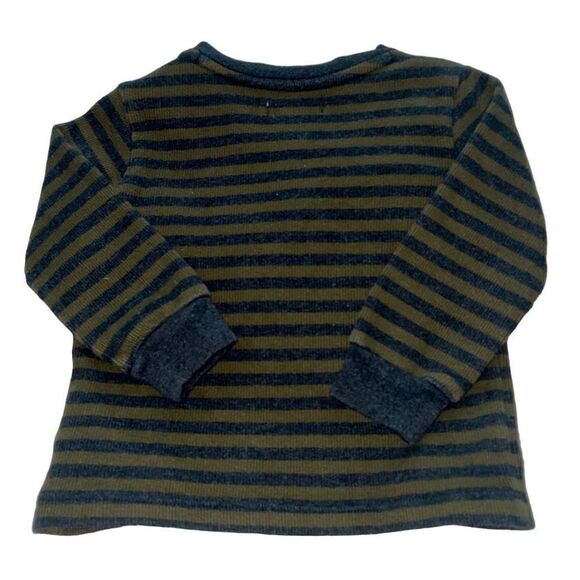 Ralph Lauren Waffle Knit Stripe Long Sleeve Tee - Picture 3 of 13